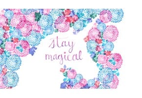 Stay Magical Unicorn Zoom Background