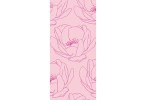 Quinn Peony Outline Narrow Wallpaper